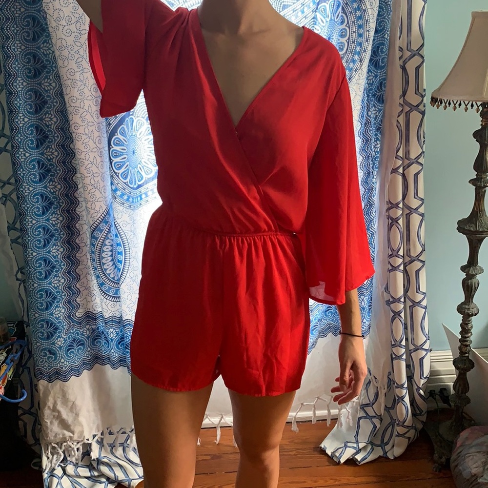 red long sleeve jumper